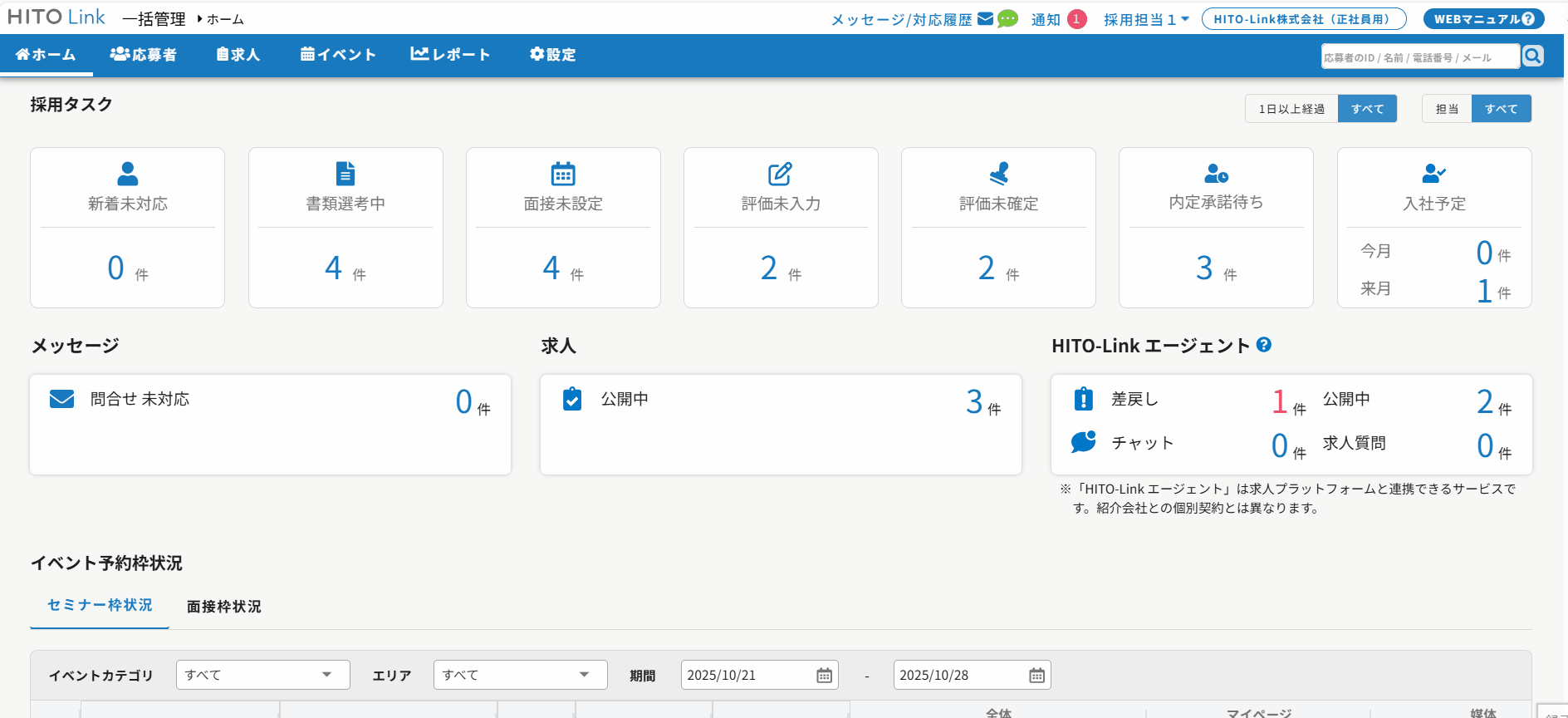 応募者をひらく